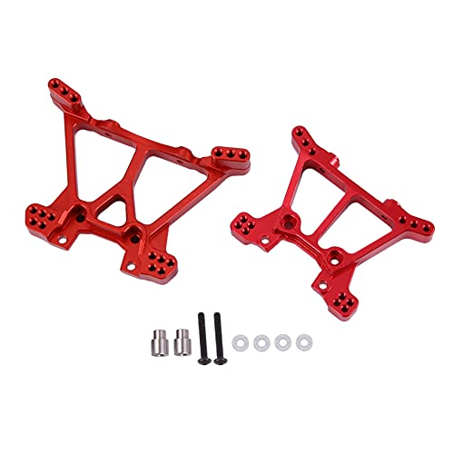 Aiwjeakh Metall Shock Tower Set Vorne und Hinten für 1/10 Slash 4WD RC Auto Upgrade Teile, Rot von Aiwjeakh