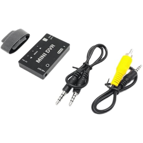 Aiwjeakh Mini-FPV-DVR-Video-Audiorecorder NTSC/PAL Eingebauter 3,7-V-400-MAh- für FPV-RC-Multikopter VR-Brillenmonitor Schwarz von Aiwjeakh