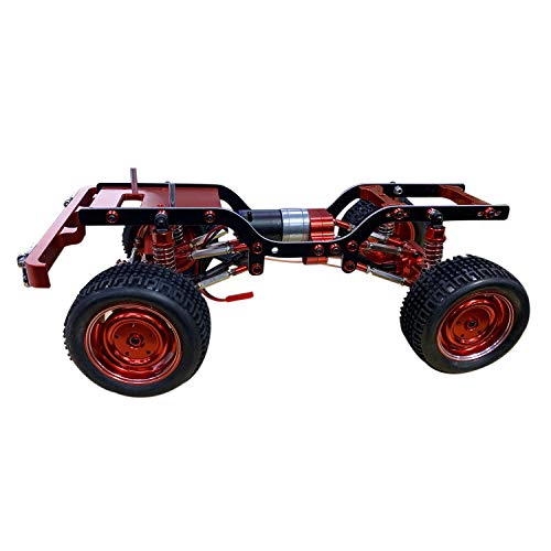 Aiwjeakh RC Auto Frame Simulation Raupenwagen MN-D90 180 Radstand Metall CNC Frame Rot von Aiwjeakh