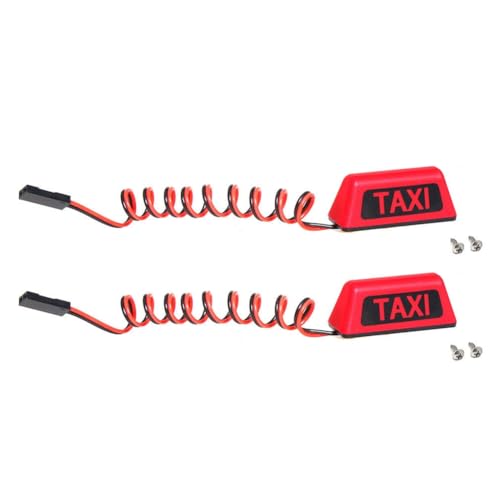 Aiwjeakh Rote Modellauto-Taxilampe 1/10 RV 1/8 Kletterauto Geländewagen Großer Taxi-Lampe R160 von Aiwjeakh