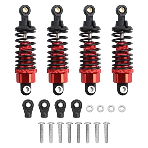 Aiwjeakh StoßDäMpfer Set Aus Aluminium Legierung FüR TT01 1/10 RC Auto Upgrade Teile, Rot von Aiwjeakh