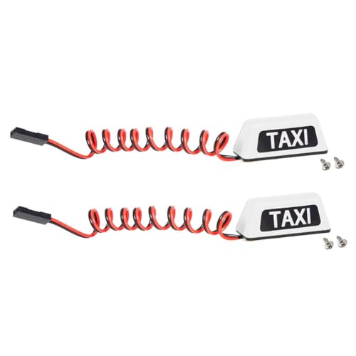 Aiwjeakh Weiße Modellauto-Taxilampe 1/10 RV 1/8 Kletterauto Geländewagen Großer Taxi-Lampe R160 von Aiwjeakh