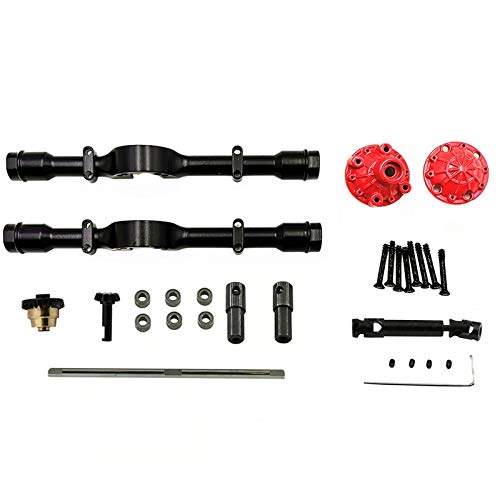 Aiwjeakh für D12 Hinteres Metall Wellen GehäUse Differential Getriebe mit Antriebs Welle DIY Upgrade ZubehöR RC Auto Spielzeug Model, Schwarz von Aiwjeakh