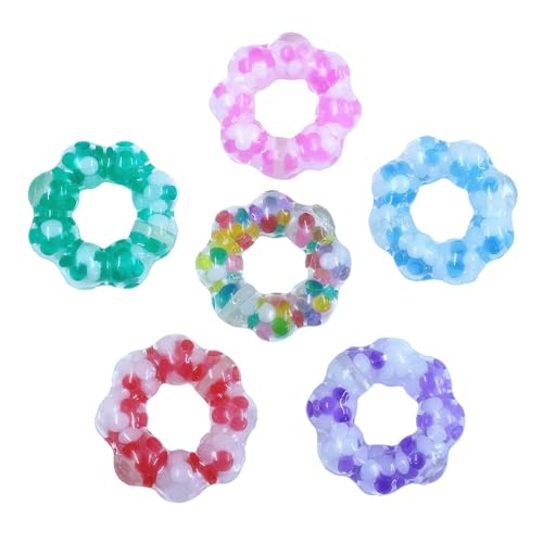 6 Stück Tragbares Stress Relief Squishy Spielzeug, Armband Weiche sensorische Fidget Spielzeug, Party Favor Spielzeug,Klassenzimmer Prämien, Goody Bag Stuffers von Aiyouwei