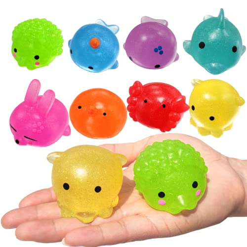 8-teilige Jumbo Glitzer Mochi Squishy Spielzeug Squishy Tiere Stress Reliever Kinder Party Gefälligkeiten von Aiyouwei