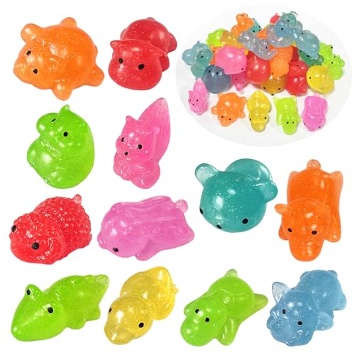 36 Stück Glitzer Mochi Squishy Spielzeug Antistress Tiere Squishy Kinder Party Gefälligkeiten,Party Favor Spielzeug,Klassenzimmer Prämien, Goody Bag Stuffers,, Geburtstagsgeschenk von Aiyouwei