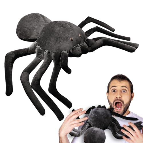 Aizuoni Aioni Weiches Stofftier Kissen, Spinne Gross, Halloween Decoration, Spinne Plüschtier, Entzückendes Kuscheltier Kuschelspinne Plüschkissen, Flippy Spider Halloween Par Favor Kuschelgeschenke von Aizuoni