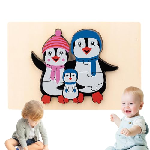 Aizuoni 3D-Cartoon-Puzzle für Kinder, pädagogisch wertvolles 3D-Cartoon-Puzzle,3D-Puzzles Lernpuzzles aus Holz - Lernspielzeug, Cartoon-Puzzles für Zuhause, Reisen, Förderung von Kreativität und von Aizuoni