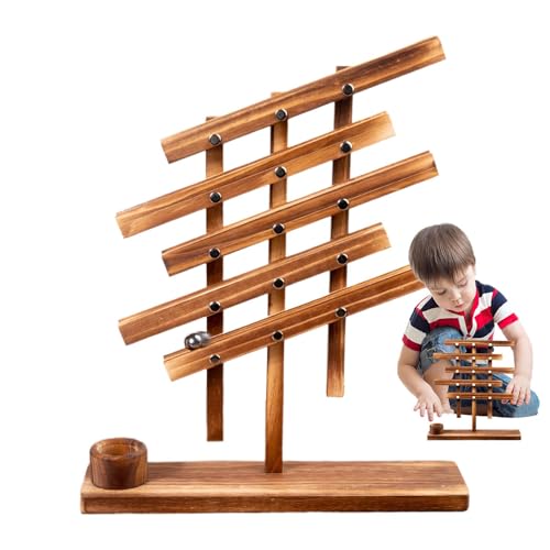 Aizuoni Ballfallturm, Ballrollturm | Lernball-Fallturm,Lustiges pädagogisches Balance-Ball-Spielzeug, hölzernes Intelligenzentwicklungsspielzeug für Kinder, sicher für Kinder von Aizuoni