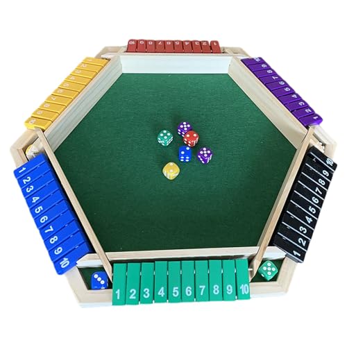 Aizuoni Box-Würfelspiel, Shutter Box-Würfelspiel | Holz-Shutter-Box-Würfelspiel | Shutter Box Für 6 Spieler – Wasserdichtes Klassisches Tisch- Und Pub-Brettspiel Für Kinder, Erwachsene, Familie, von Aizuoni