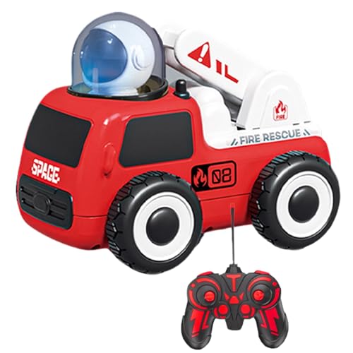 Aizuoni Ferngesteuertes Auto, ferngesteuertes Kinderauto | RC-Kran-Baufahrzeug | Ferngesteuertes Autospielzeug, Feuerwehrfahrzeug, Astronautenspielzeug für Kinder, im von 3–5 Jahren von Aizuoni