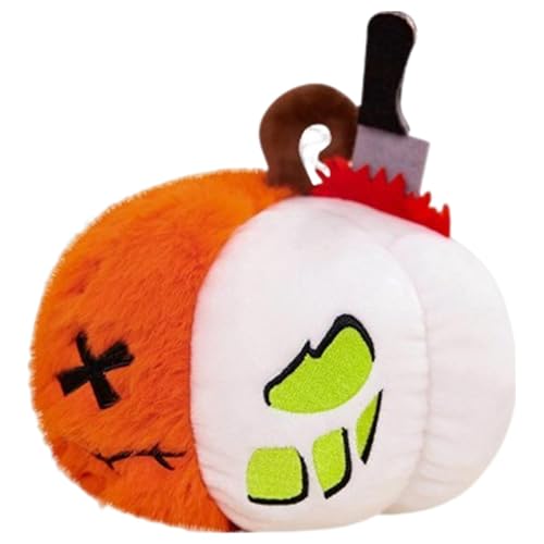 Aizuoni Halloween Kuscheltier, Halloween Plush, Halloween-Plüschtiere, Süße Ausgestopfte Totenkopf-Kür-bis-Fledermaus-Spinnen-Geist-Puppe Aus Plüsch, Weiche Cartoon-Plüschpuppen, Kuscheltiere von Aizuoni