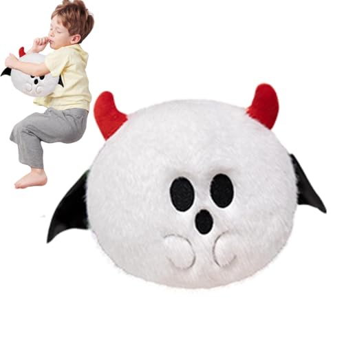 Aizuoni Halloween Kuscheltier, Halloween Plush, Halloween-Plüschtiere, Süße Ausgestopfte Totenkopf-Kür-bis-Fledermaus-Spinnen-Geist-Puppe Aus Plüsch, Weiche Cartoon-Plüschpuppen, Kuscheltiere von Aizuoni