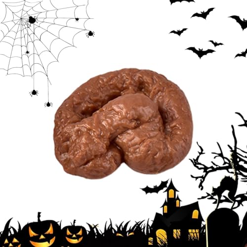 Aizuoni Kackhaufen, Weiches Stressabbau Toy, Fake Poop, Lustiges Fidget Toy Fake Fly Set Halloween Poop Toys, Realistische Streich-Requisiten, Kniffliges Spielzeug, Halloween-Zubehör von Aizuoni