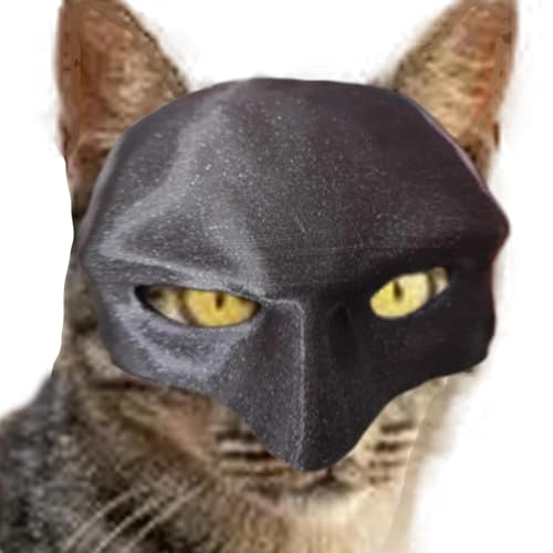 Aizuoni Katzenkostüm Für Katzen, Katzenmaskekatzenmaske, Schwarze Katze Realistische Lustige Maske, Niedliche Und Lustige Kostüm-Requisiten Für Aufführungen, Halloween, Kostümpartys, Festivals von Aizuoni