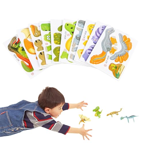 Aizuoni Kleinkind-Puzzles, 3D-Puzzles, Papierflieger-Bausatz 3D-Puzzle Tier - Pädagogische Kinderpuzzles für Familienaktivitäten und Lernspiele von Aizuoni