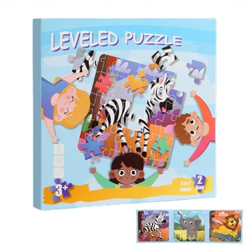 Aizuoni Magnetisches Puzzlebuch, magnetisches Reisepuzzle - Faltbare Tierpuzzle-Sets,Magnetisches Cartoon-Puzzlebuch für die Früherziehung für Mädchen, Jungen und Kinder von Aizuoni