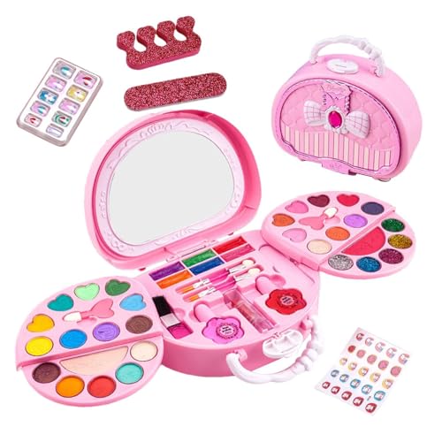 Aizuoni Make-up-Set Spielzeug - Rollenspiel-Make-up-Spielzeug, waschbares Make-up-Set | Tragbares, sicheres, waschbares Mädchen-Make-up-Set für Weihnachts- und Geburtstagsgeschenke von Aizuoni