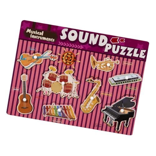 Aizuoni Musikinstrumente-Klangpuzzle,Klangpuzzle aus Holz,Klobige Peg-Instrumente, Puzzle-Spielzeug - Holzpuzzle mit Soundeffekten für Zuhause, Schule, Kindergarten von Aizuoni