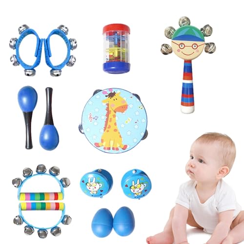 Aizuoni Musikinstrumente Spielzeug,Kinder Musikinstrumente Spielzeugset, 13-teiliges pädagogisches Musikspielzeug-Set für Vorschulkinder, Kinder-Vorschulspielzeug, pädagogisches Musikspielzeug für von Aizuoni
