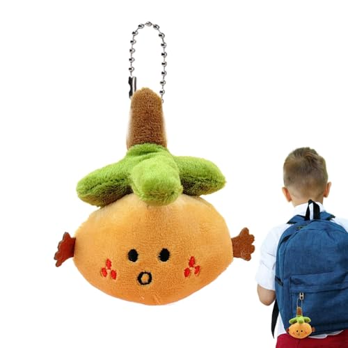 Aizuoni Orange Schlüsselanhänger,Orange Plüsch | Tragbarer Cuye Lucky Orange Plüsch,Taschenanhänger, lustiger -Plüsch-Schlüsselanhänger, weiche Plüsch-Spielzeugpuppen für Rucksäcke, von Aizuoni