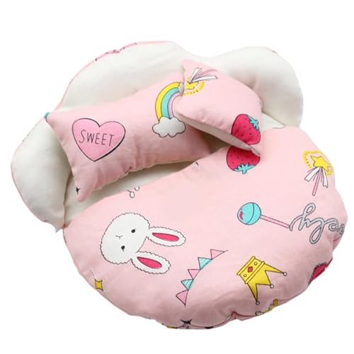 Aizuoni Puppenbett, Spielzeugschlafsack - Puppenschlafbett mit 2 Kissen - Kleines Schlafsackbett, Schlafzimmerzubehör für Puppen, süße Dekoration von Aizuoni