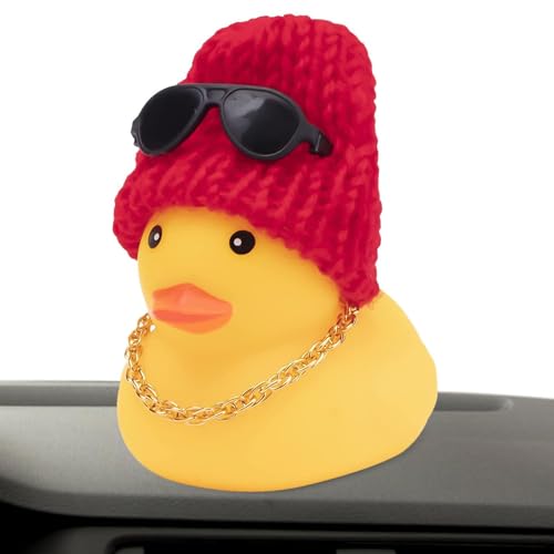 Aizuoni Quietscheente Fürs Auto, Rubber Duck Auto Ornamente - Lustige Enten-Ornamente Für Auto-Armaturenbrett-Raum-Tischdekorationen von Aizuoni