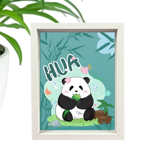 Aizuoni Süßes Panda-Puzzle, süßes Tier-Puzzle für Kinder | Kleinkind-Lernpuzzlespiele für Kinder,Niedliche handgefertigte -Panda-Puzzles, Dekoration, kleine Bilderrahmen-Dekoration von Aizuoni