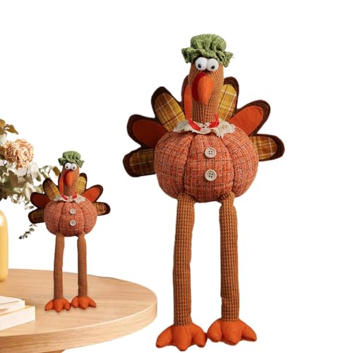 Aizuoni Truthahn-Plüschtier, gefülltes Truthahn-Plüschtier - Thanksgiving Truthahn Plüschtier - 9,8 Zoll Kinder-Plüschspielzeug, Cartoon-Heimdekoration für Sofakissen, Kinderzimmer, Zuhause von Aizuoni