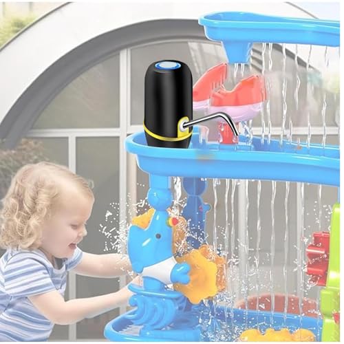 Aizuoni Wassertischpumpe Für Wassertisch Kinder Den Außenbereich, Pumpe Wasserpumpe Wassertischspielzeug,spieltisch, Tragbare Akku-Pumpe, Wassertisch-Zubehör Für Kinder, Sand-Wasserspieltisch von Aizuoni