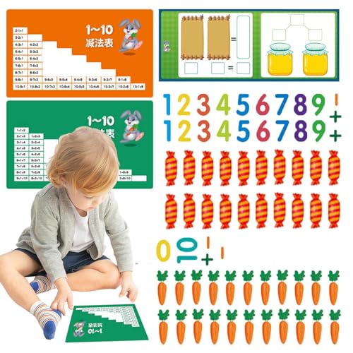 Aizuoni Zehn Rahmen für das Klassenzimmer, magnetisches Zehn-Rahmen-Set | Pädagogische Zahlenzähl-Spielzeuge,Homeschool-Zubehör, Mathe-Zählspiele, Lehrmittel für die Vorschule von Aizuoni