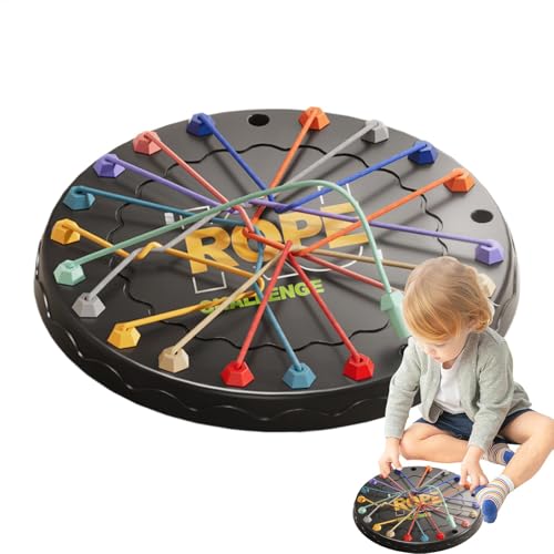 Seil-Puzzle-Spiel, Buntes Verdrehtes Seil-Sortier-Puzzle-Spiel, Rope Challenge Spiel, Twisted Rope Puzzlespiel, Interaktives Logisches Denkspielset, Spielzeugset Zum Lösen Von Seilen Für Kinder Ab 3 von Aizuoni