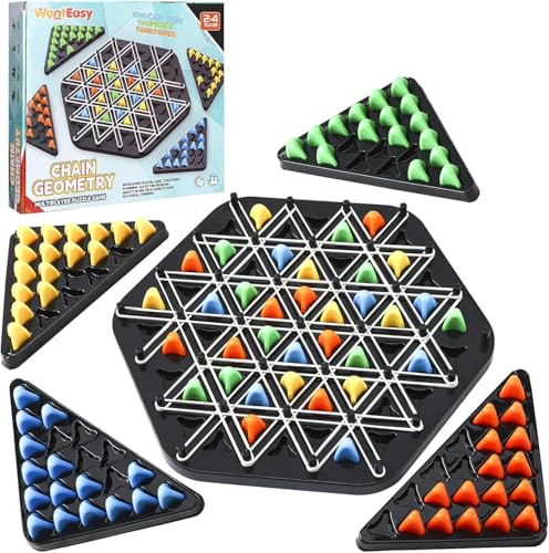 Triggle Spiel, Triggle Brettspiel, Triggle Spiel Gummibänder, Kettendreieck Schachspiel, Interaktives Steckspiel, Brettspiel Familien Spiele von Ajkeoo