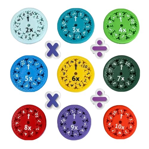 Ajuanbazha 9 Stück Mathe Fidget Spinner, Additionspinner Subtraktionspinner Fidgetspinners, Lernen Fidget Spinner Mathe Toy, Stressabbau Math Fidget Spinner für Kinder und Erwachsener von Ajuanbazha