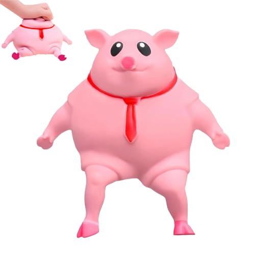 Ajuanbazha Anti-Stress Schwein Quetschspielzeug, Lustiges Schweine Stressspielzeug, Squeeze Toy, Rosa Schwein Stressbälle, Antistress Spielzeug für Kinder & Erwachsene von Ajuanbazha