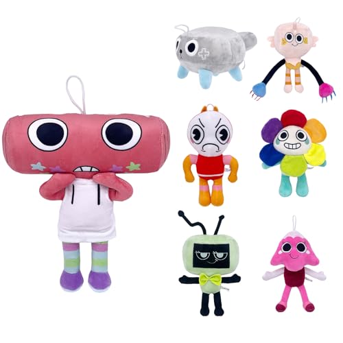 Ajuanbazha Dandy Horror Game Plüschtier, 30 cm Dandy's World Plüschspielzeug, Weiches und Süßes Stofftier für Jungen und Mädchen (Rosa Kopf) von Ajuanbazha