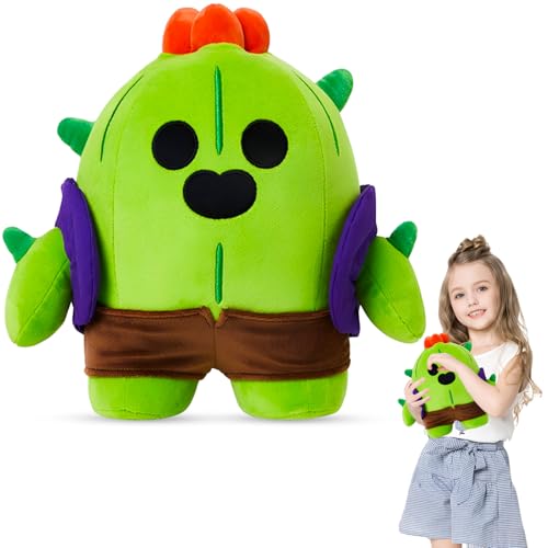 Ajuanbazha Plüschtier Kaktus, 25cm Kuscheltier Cactus, Plüsch Kaktus Kissen Puppe, Plüsch Grünes Kaktus Puppe Dekoration Kuscheltier, Puppe Geschenk für Fans Kinder von Ajuanbazha