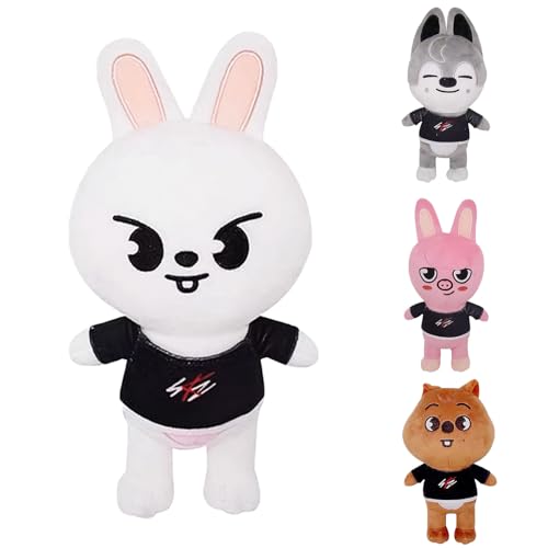 Ajuanbazha Stray Kids Skzoo Plüschfigur, Skzoo Plush Kuscheltier, Süßes Cartoon Plüschtier, Ideal für Fans und Als Geschenk für Kinder (Kaninchen) von Ajuanbazha