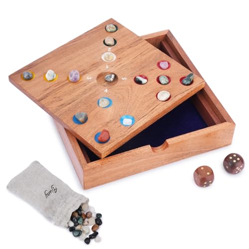 Ajuny Big Hole Würfel-Brettspiel mit Edelsteinen – Lustiges Familienspiel, Holz-Würfelspiel für Kinder & Erwachsene, Unterhaltung für drinnen & draußen Geschenkidee Ajuny Big Hole Würfel-Brettspiel mit Edelsteinen – Lustiges Familienspiel, Holz-Würfelspiel für Kinder & Erwachsene, Unterhaltung für drinnen & draußen Geschenkidee von Ajuny