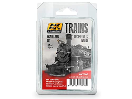 AK Interactive Trains - Locomotive & Wagon Weathering Set von AK Interactive