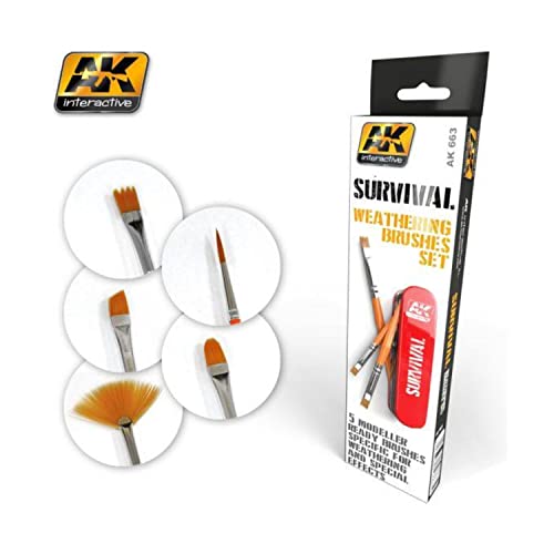 AKI663 AK Interactive - Survival Weathering Brushes Set by AK Interactive von AK Interactive