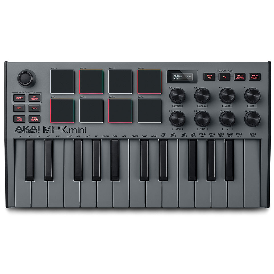 Akai MPK Mini MK3 Grey Masterkeyboard von Akai