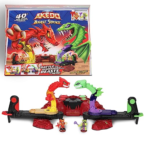 Legends of Akedo Beast Strike Snake Fury Arena. Kämpfen Sie Ihre Krieger und Bestien, um zu gewinnen! Mit über 40 echten Soundeffekten und Lichtern und 2 exklusiven Kriegern. von Akedo