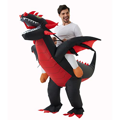 AkieBy Lustiges Halloween-aufblasbares Drachenkostüm Cosplay Kostüm für Erwachsene/Halloween/Weihnachten (Drache) von AkieBy