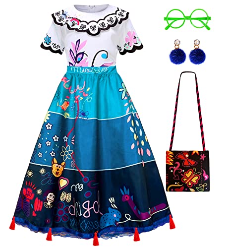 Akokvlar Damen Magic Dress Erwachsene Cosplay Party Kostüm Outfit Komplettes Set (Weiß, 4X-Large) von Akokvlar