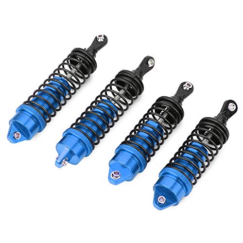 Akozon 4 Stück Aluminiumlegierung, Dämpfer Passend für 1 10 Slash RC Car Metall Vorne Hinten Stoßdämpfer Federbeine DamperMetal (Blue) von Akozon