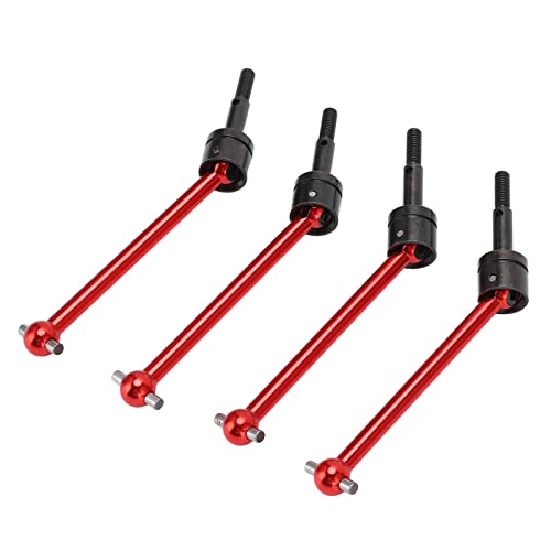 Akozon 4 Stück RC Metall, TT02B 1 10 Auto-Upgrade-Teile R C CVD Antriebswellen-Set füR V D D (Rot) von Akozon