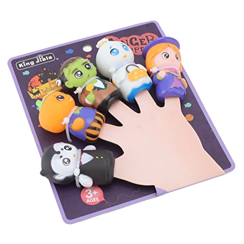 Akozon 5-teiliges Halloween-Fingerpuppen-Set – Niedliche Cartoon-Fingerpuppen für, Lustige Requisiten für Halloween-Partys und Schulaktivitäten von Akozon