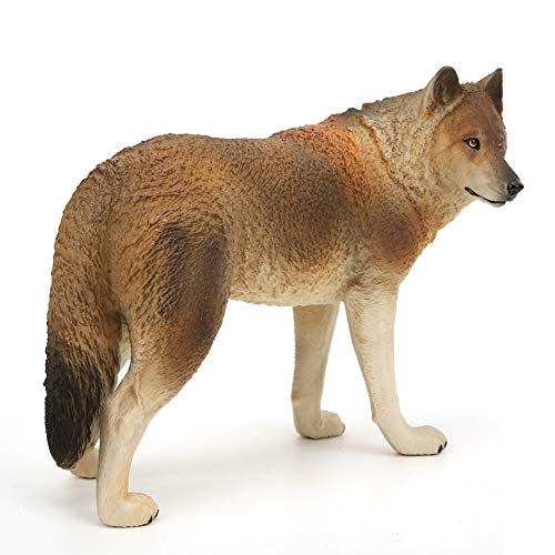 Akozon Brauner Wolf, Simulationsmodell, Ornamente, Desktop-Dekoration, für Pädagogische Ornamente, Professionelles Zubehör für den Einsatz von Akozon