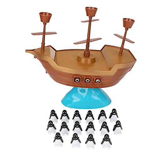 Akozon Desktop Piratenboot Pinguin Balance Spiel Eltern Interaktion Ornamente Set Geburtstagsgeschenke Professionelles Zubehör für den Einsatz von Akozon